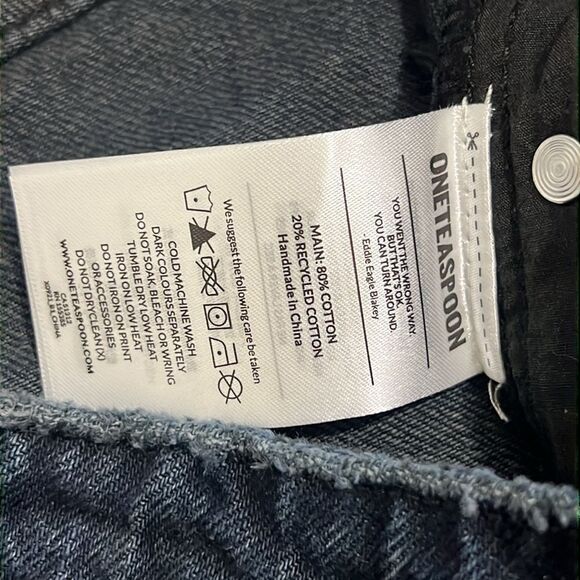 NWT One Teaspoon Cheeky Cut Off Denim Shorts Dark Wash Size‎ 29 - Picture 7 of 12